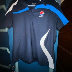 Pepsi Women's Navy Blue Polo Shirt